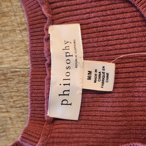 Philosophy Flutter Sleeve Sweater. NWT! Size M - Picture 3 of 7
